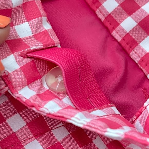 NWOT NIKE Womens M Pink Gingham Dri Fit Golf Skort Performance Inside Pocket - Picture 10 of 11
